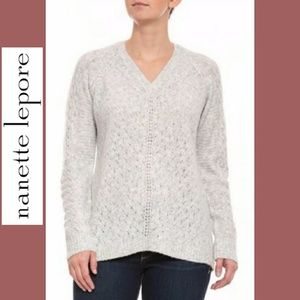 Nanette Lepore Pointelle Knit Sweater